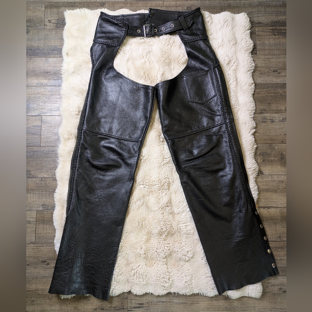 Vintage Bonus Leather Braided Riding Chaps